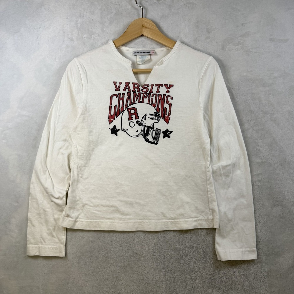 Vintage Friends Of The Heart Varsity Champions Women Top Tshirt Size M